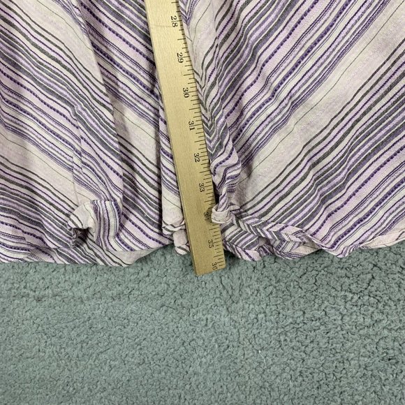 Lane Bryant Women's Maxi Skirt 16/18 Linen Blend Lined Stripe Modest Minimalist - Picture 3 of 9